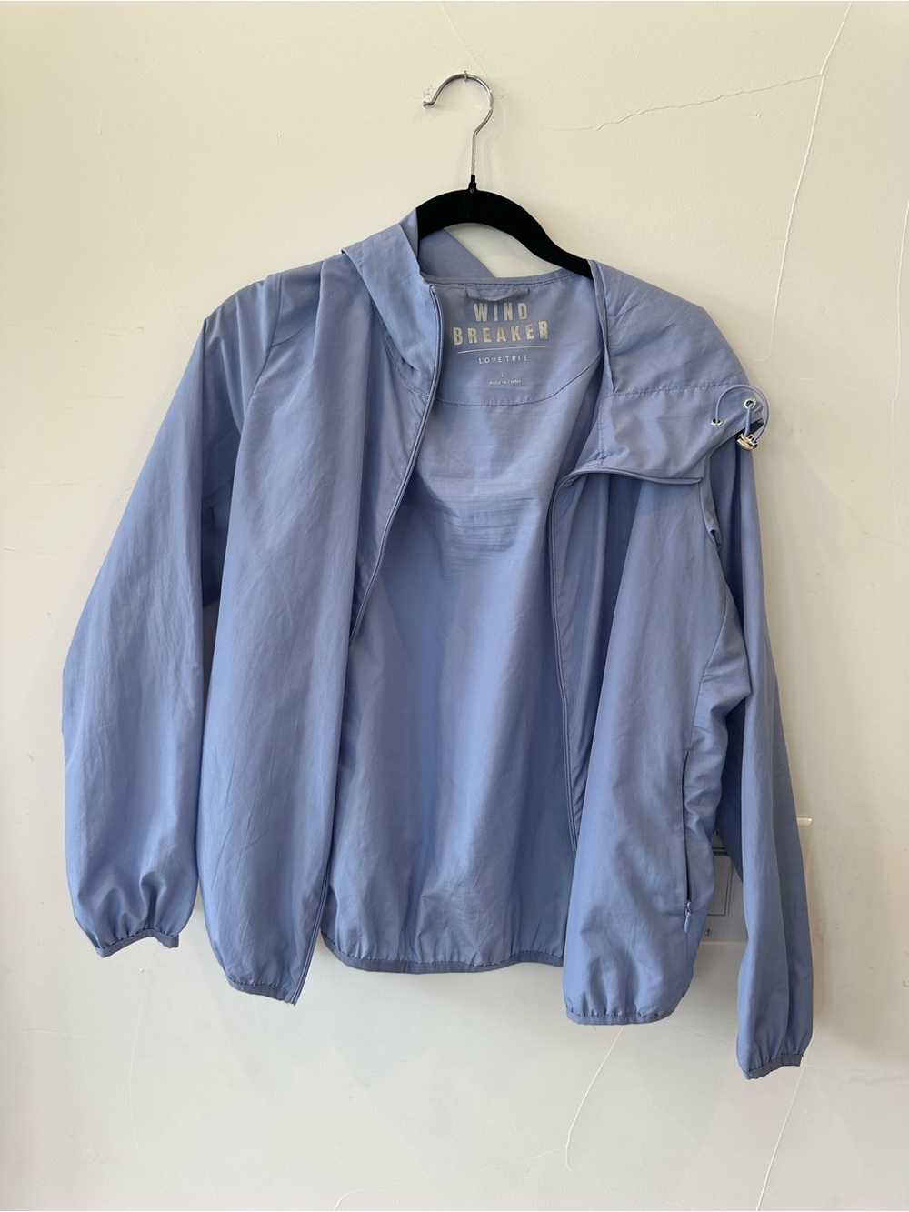 Love Tree Light Blue Windbreaker Bomber Jacket